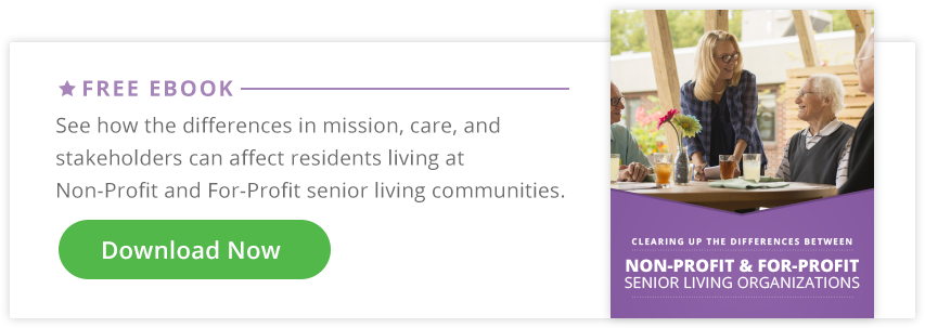 differences between for profit and non profit senior living organizations
